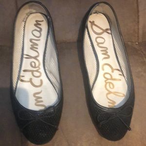 Sam Edelman black bow tie flats